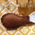 Felt Turkey Leg Brooch