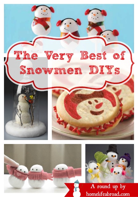 The Very Best of Christmas Snowmen DIYs @homelifeabroad.com #christmas #snowmen #diy 