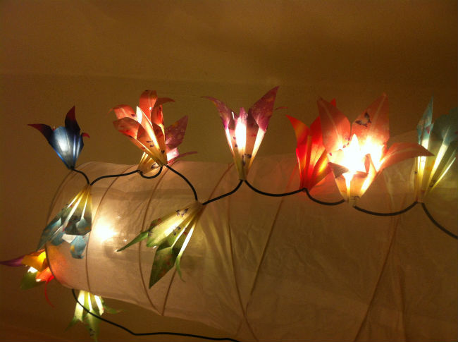 Spring Time DIY Origami Light Decorations #DIY #origami #spring #decoration @homelifeabroad.com