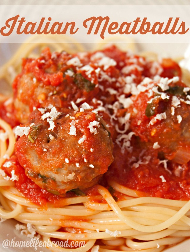 Italian meatballs @homelifeabroad.com #meatballs #ramsay #pasta #Italy