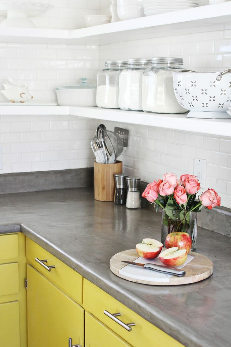 Kitchen shelving and counter @homelifebroad.com #kitchen #storage #counter