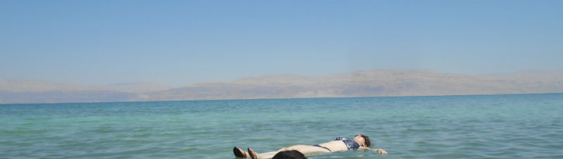 Me floating at the Dead Sea