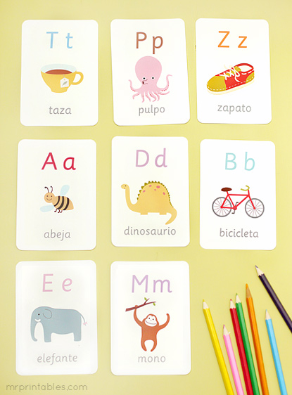 Spanish Alphabet Flash Cards @homelifeabroad.com