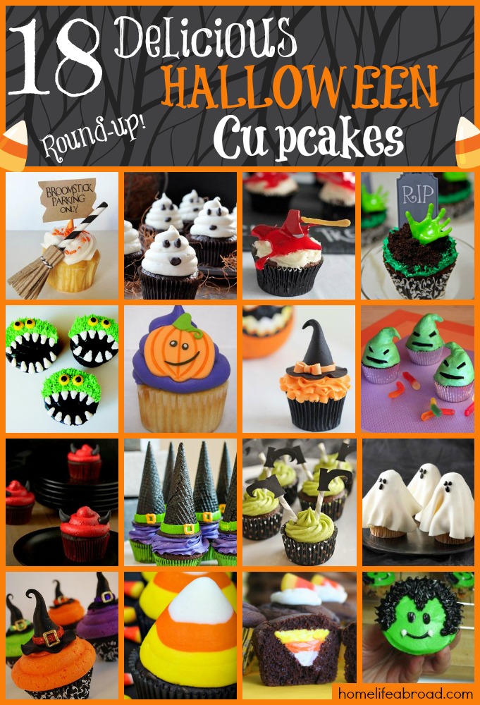 18 Deliciously Creepy Halloween Cupcakes @homelifeabroad.com #Halloween #cupcakes #sweets #recipes