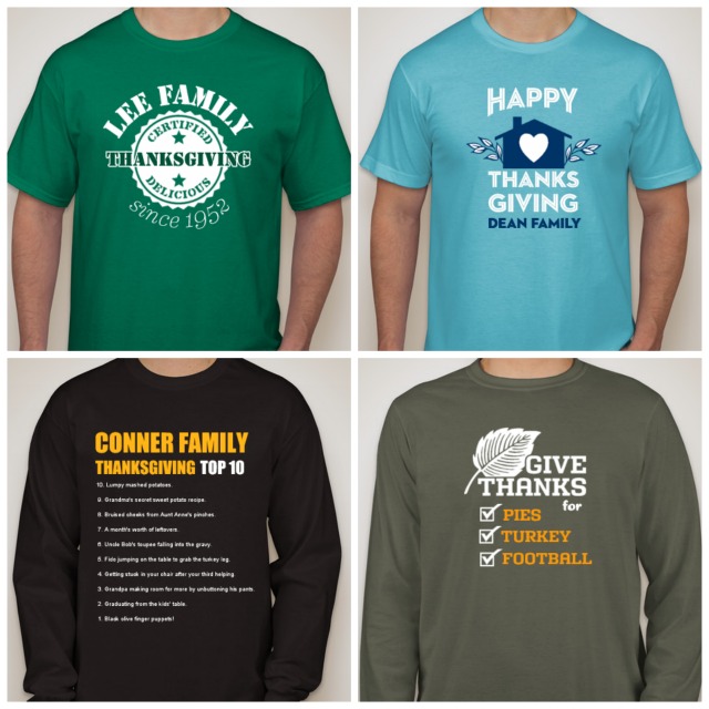 CustomInk Thanksgiving Designs