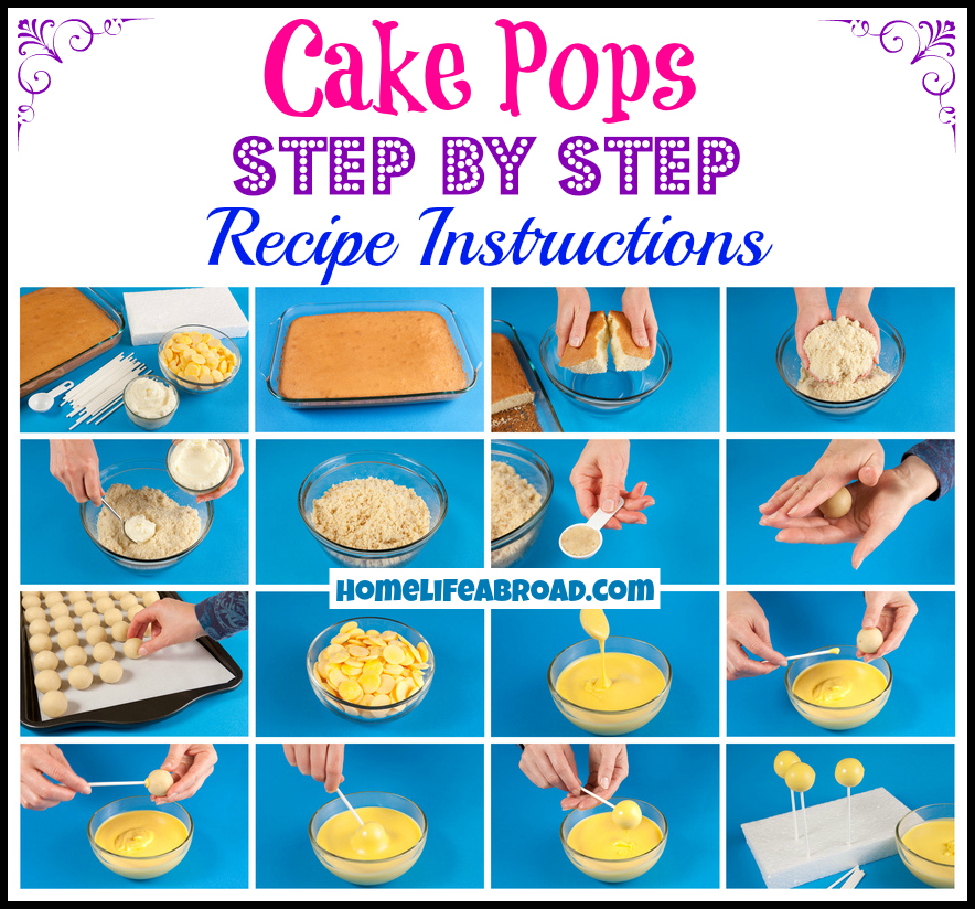 Cake Pops Step by Step Recipe Instructions @homelifeabroad.com