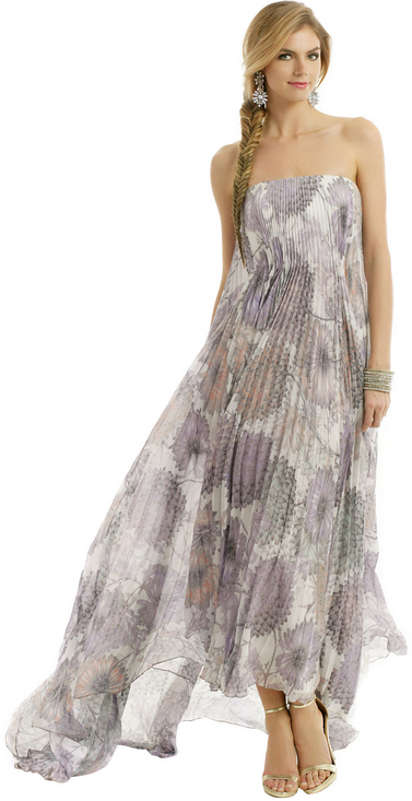 Heather Floral Printed Maxi by Badgley Mischka ($125 Rental/$990 Retail) Napa Wedding