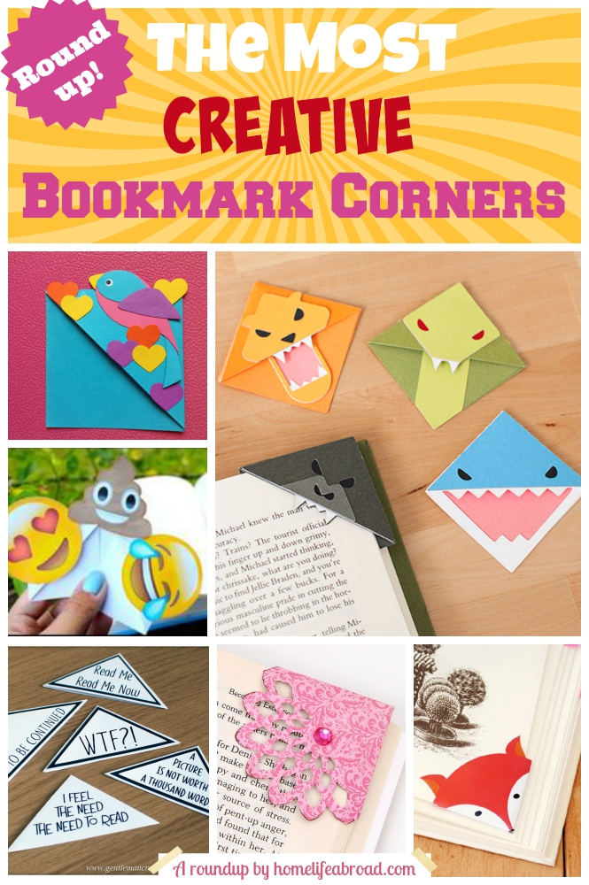 The Most Creative Bookmark Corners Roundups (with tutorials!) @homellifeabroad.com
