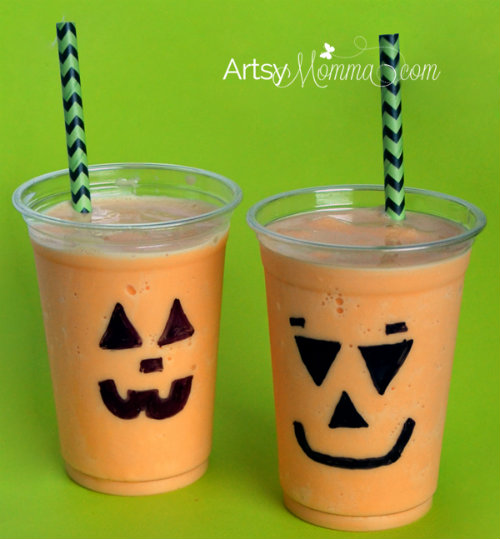 Orange-Flavored-Halloween-Shake-Recipe-Jack-o-lanterns