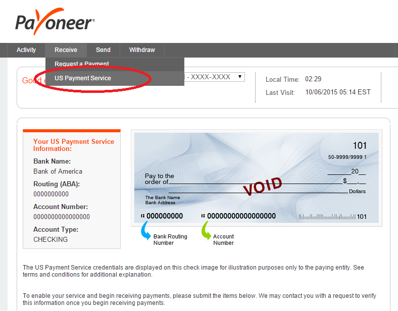 Setting up Payoneer in ShareASale - step 1. More instructions at homelifeabroad.com