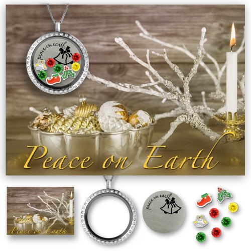 "Peace on Earth" Christmas Gift Boxed Necklace and Card as featured on @homelifeabroad.com #gift #giftideas #giftguide #necklace #christmasgreetingcard #christmasnecklace