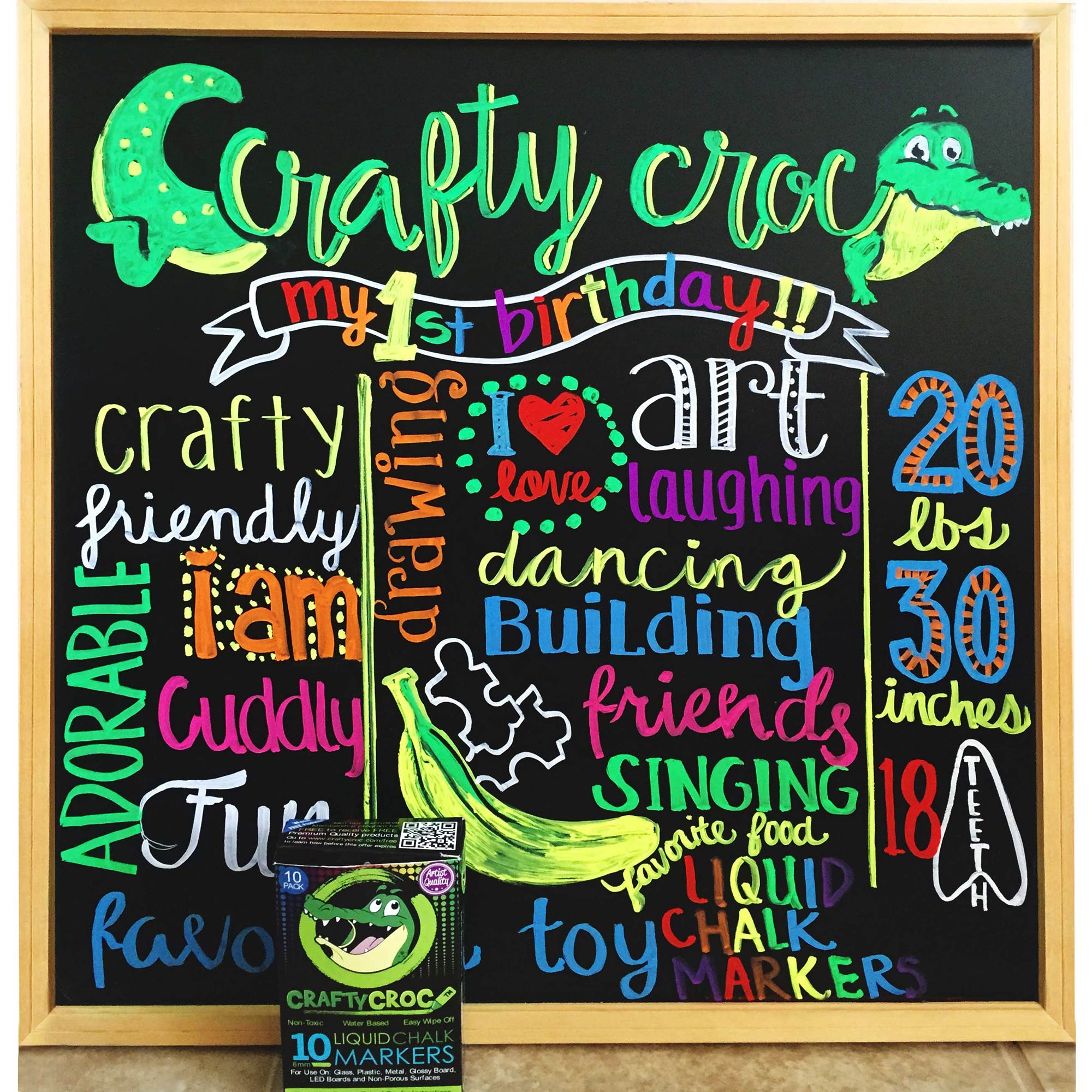 CraftyCrocLiquidChalkBirthday