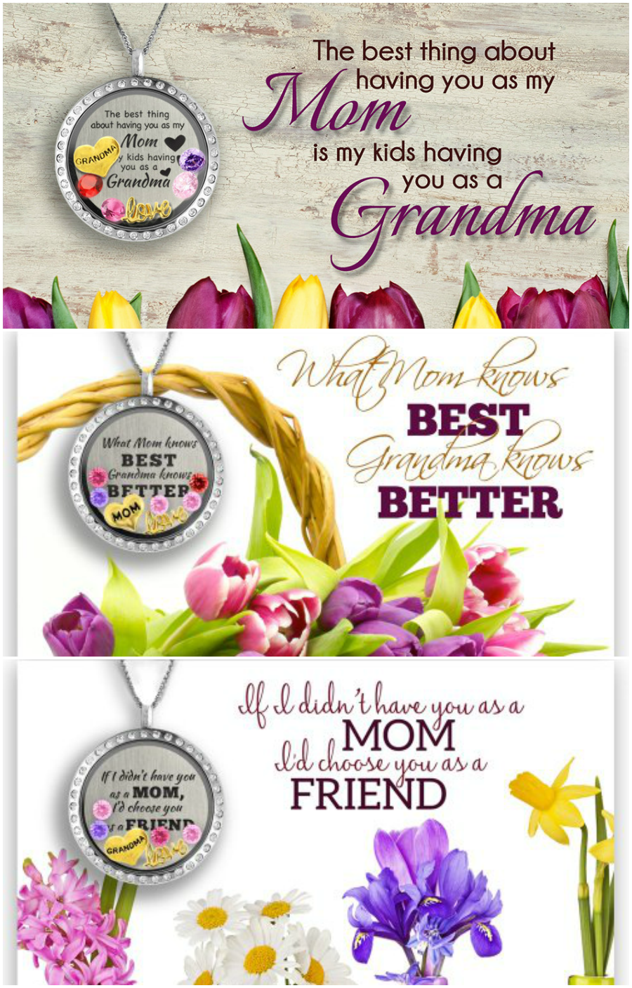 Heartwarming sayings on card & locket set. Gift Guide: Gifts for Grandparents @HomeLifeAbroad.com #holidaygiftguide #gifts #grandparents #grandma #grandpa