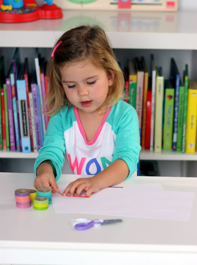 Washi tape activity for kids - HomeLifeAbroad