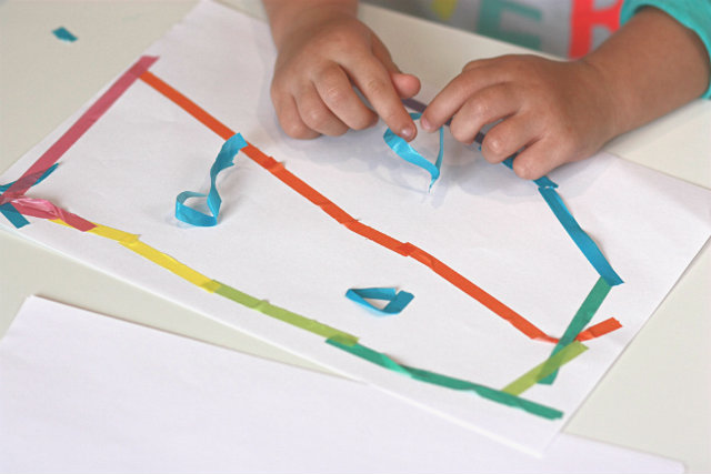 Washi tape activity for kids - Home Life Abroad