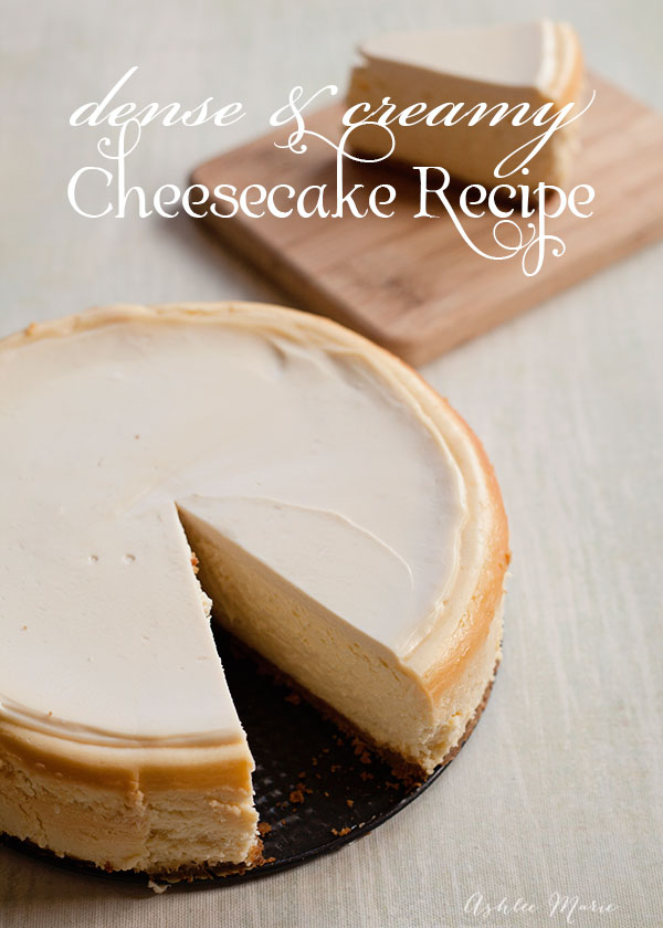 Dense and creamy cheesecake