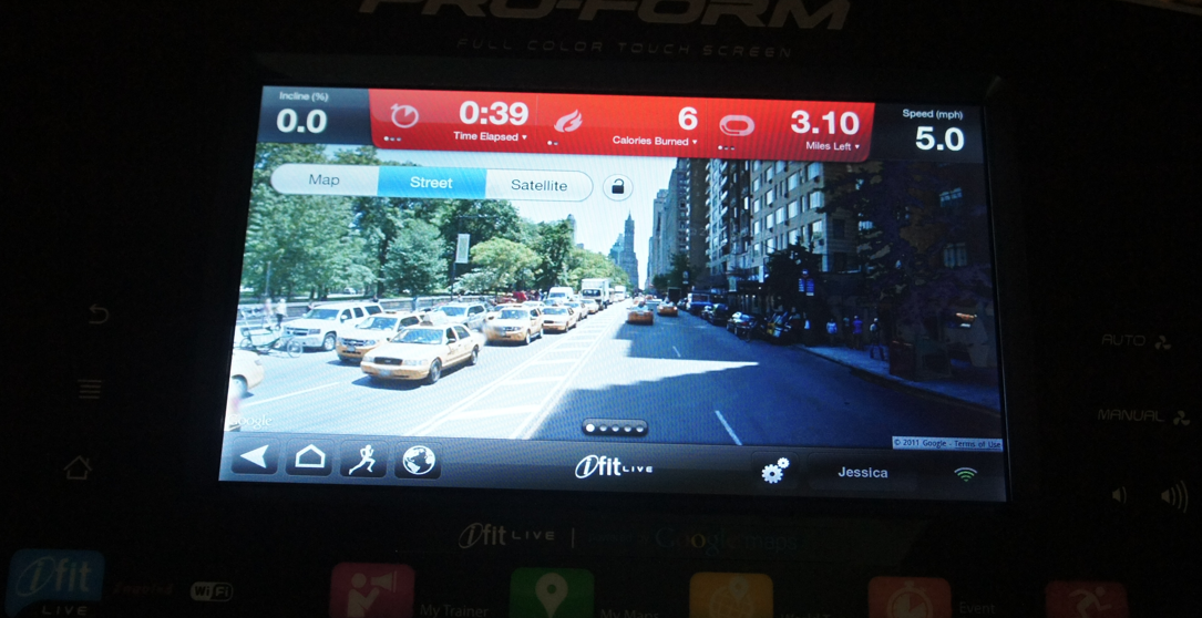 Treadmill screen with Android OS
