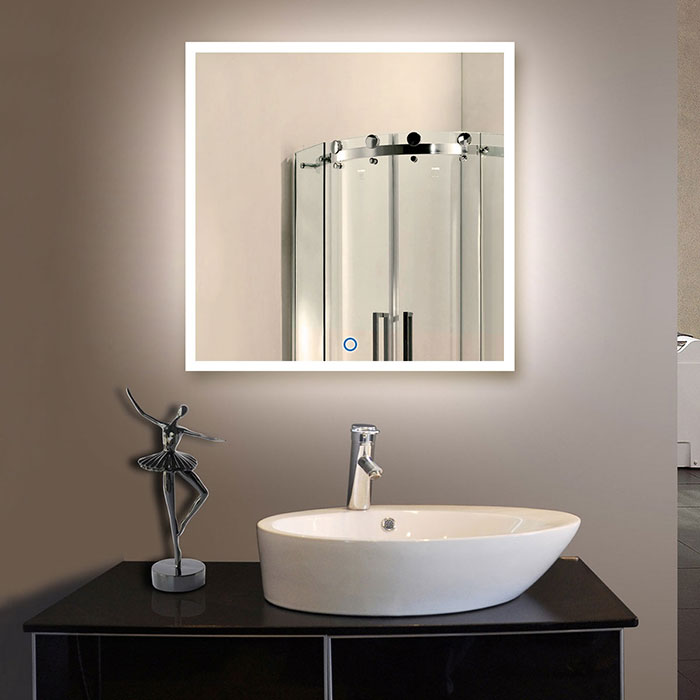 Square LED Bathroom Mirror