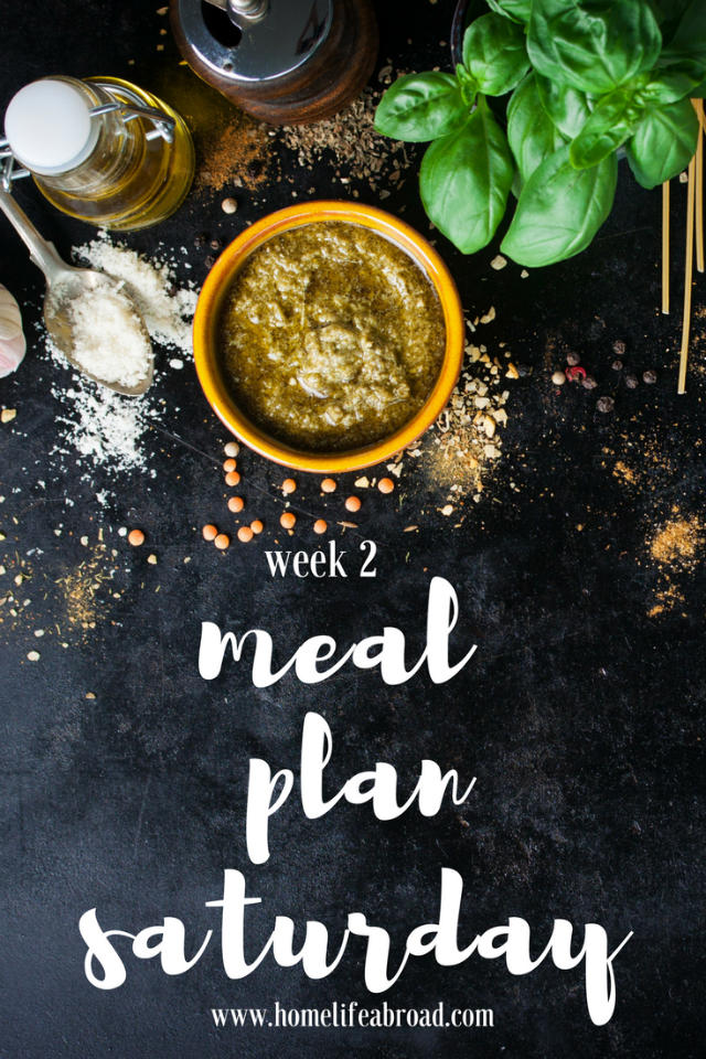 Meal Planning Saturday Week #2