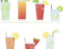 Chilled cocktail drinks