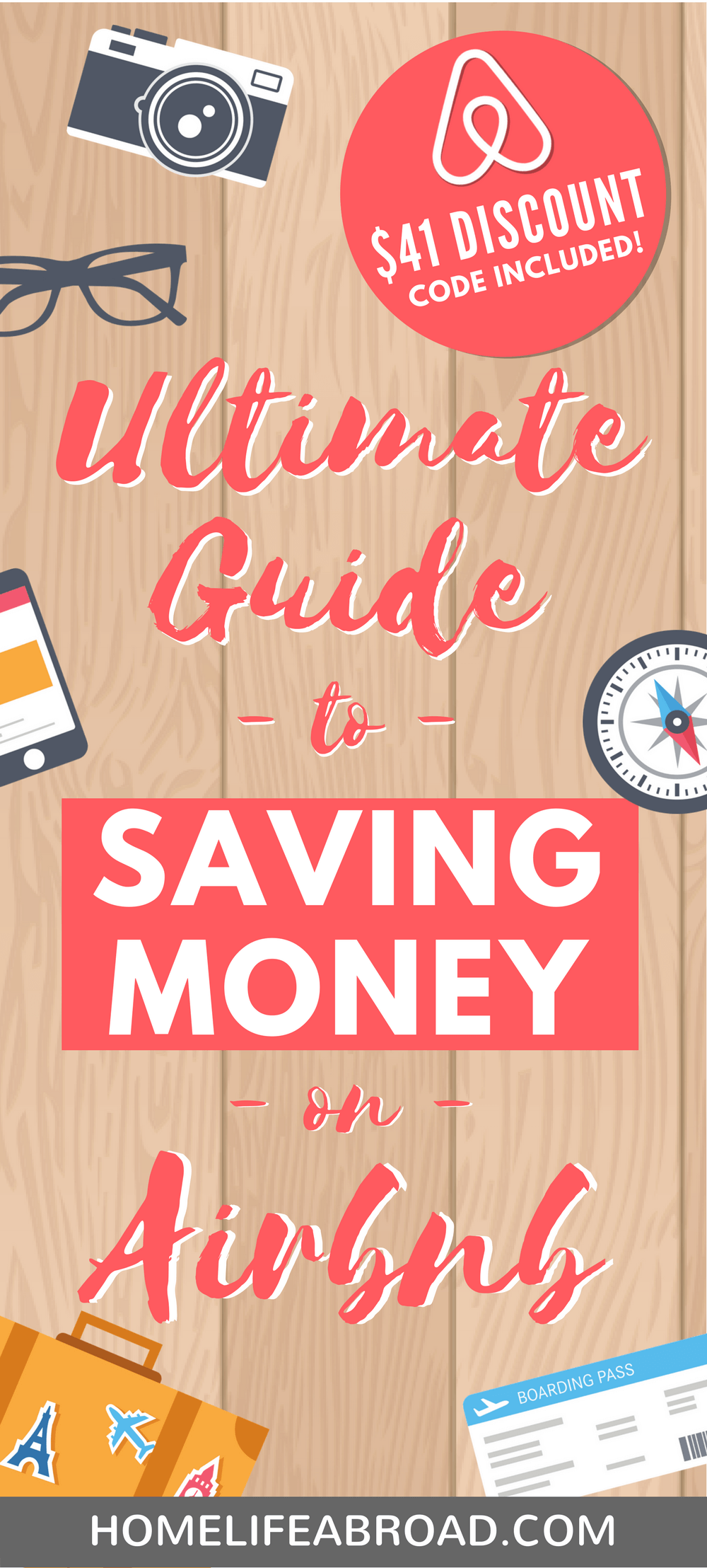 The Ultimate Guide to Saving Money on Airbnb + $41 discount code included! @homelifeabroad #airbnb #savemoney #travel #travelsavings