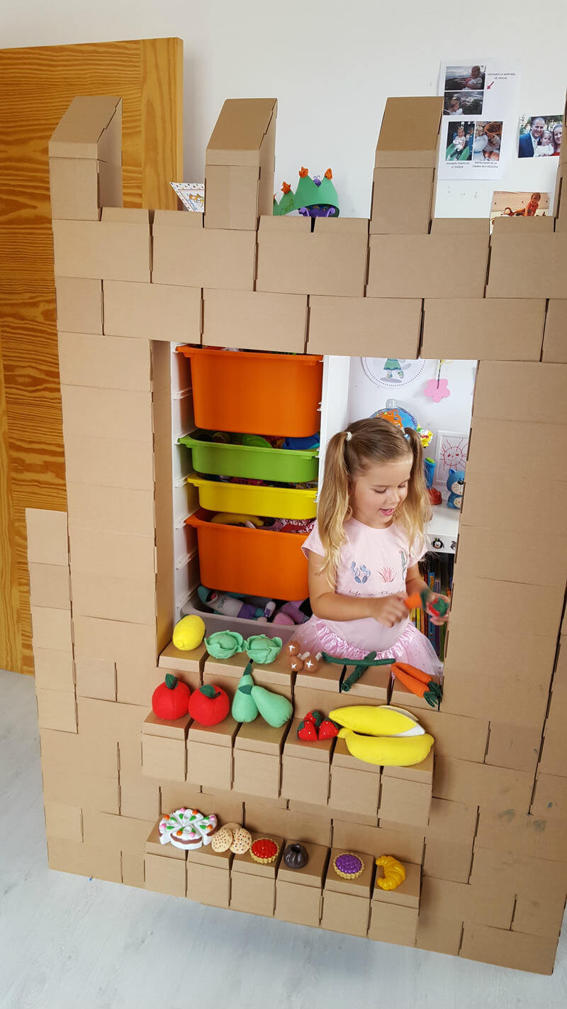 cardboard play blocks