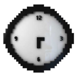 Pixelated Wall Clock
