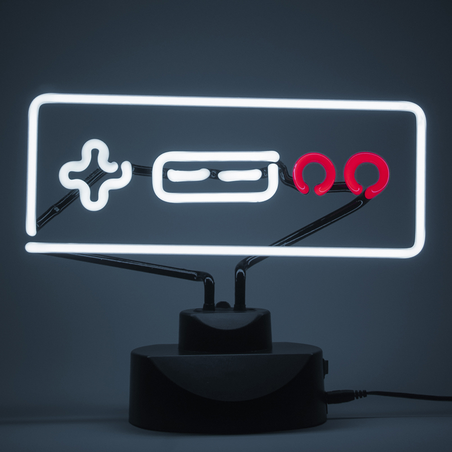  Old School Nintendo NES Controller Neon Light from Fanfit Gaming - awesome gift for geeks! #nintendo #geekgift #nintendogift #giftidea #giftguide #holidaygifts