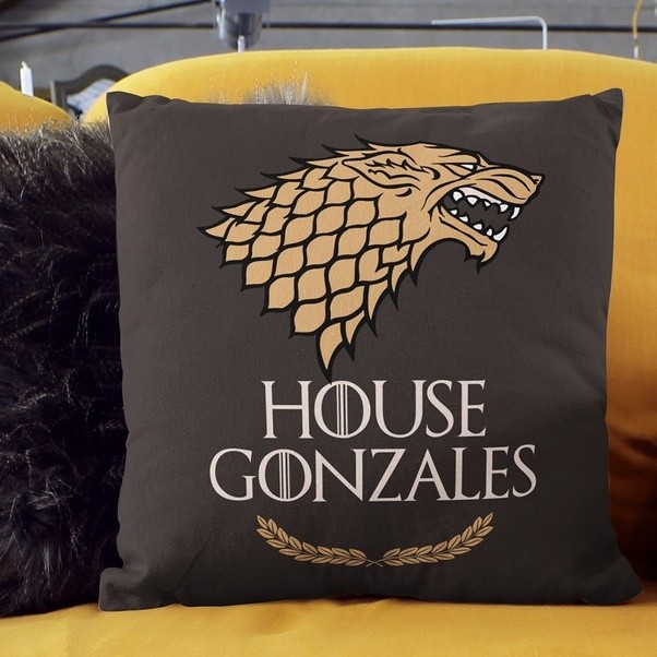 Game of Thrones personalized pillow - awesome gift for geeks! #gameofthrones #got #geekgift #gotgift #giftidea #giftguide #holidaygifts