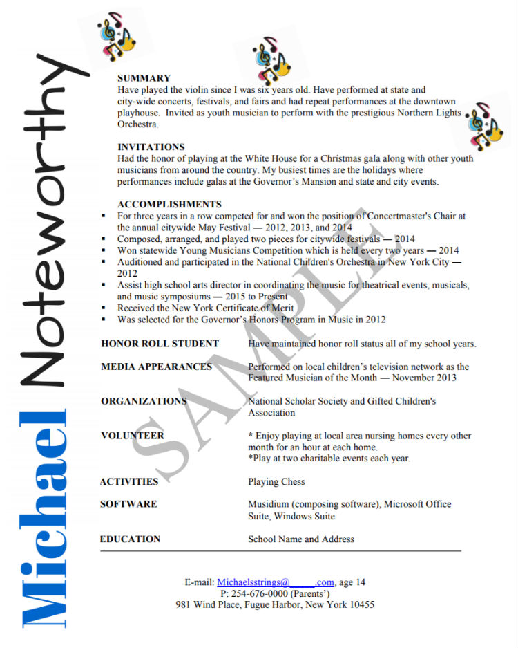 Resumes for Children #education #selfesteem #resumesforchildren #resume