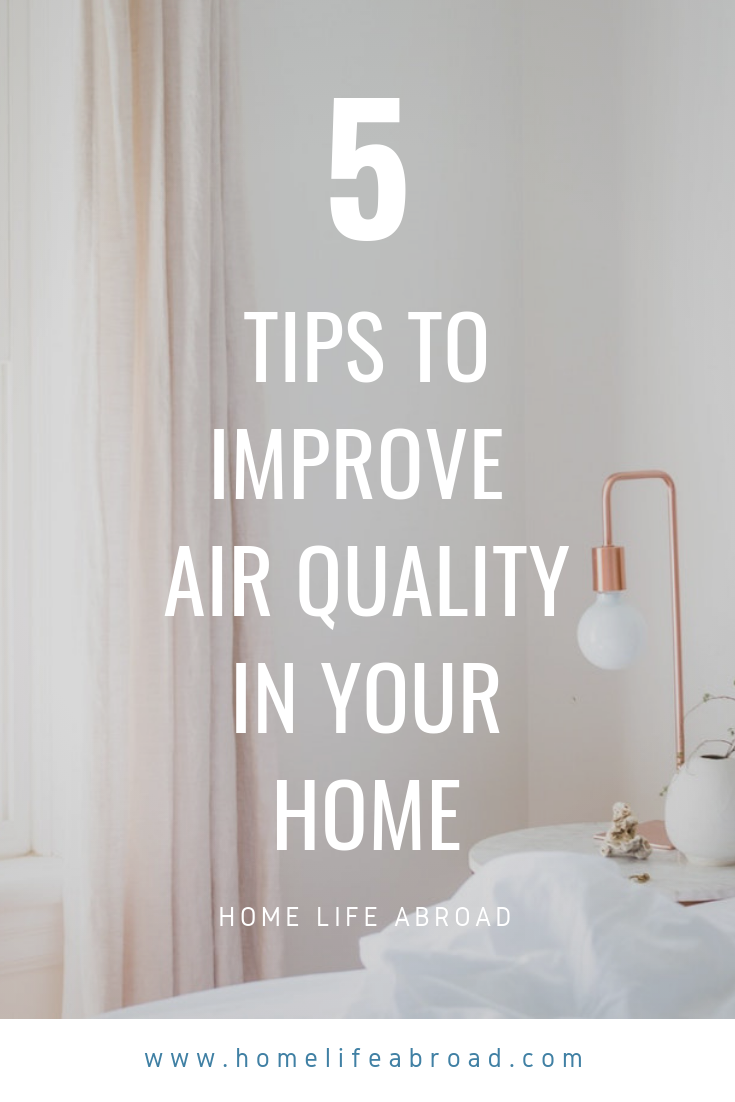 A stuffy home is an uncomfortable home.   Keep it fresh with these 5 special tips to improve the air quality in your home!  #airquality #home #house #health #freshair #cleanair